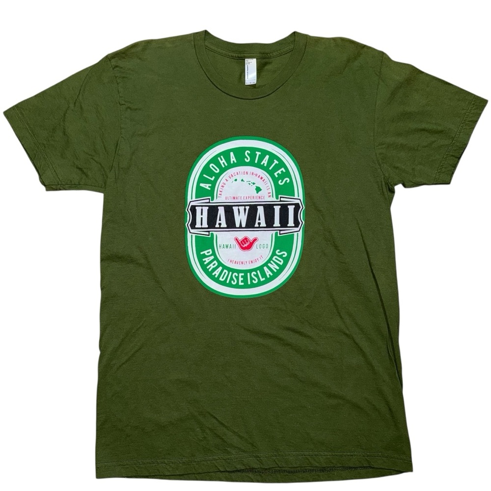 American Apparel Green Hawaii Paradise Tee